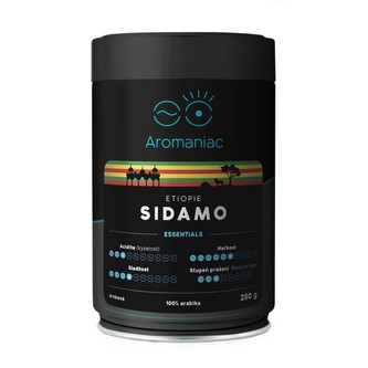 Káva Aromaniac Etiopie Sidamo - mletá, dóza, 250 g