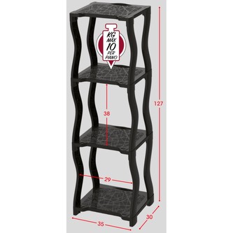 BAMA Regál POKER, barva antracit