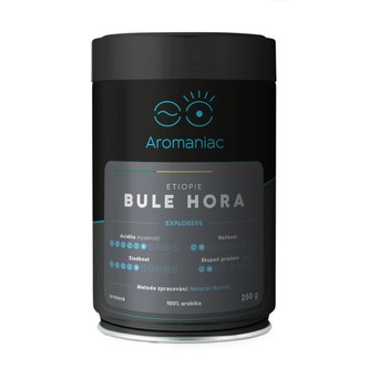 Káva Aromaniac Etiopie Bule Hora - zrnková, dóza, 250 g