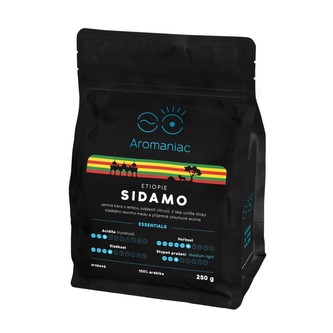 Káva Aromaniac Etiopie Sidamo - mletá, 250 g