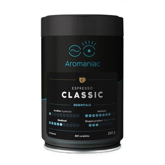 Káva Aromaniac Espresso Classic - zrnková, dóza, 250 g