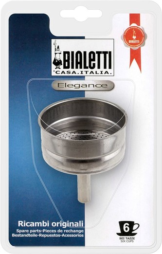 Náhradní trychtýř Bialetti pro nerezové moka konvice - na 6 šálků