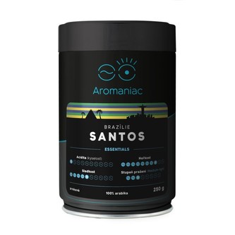 Káva Aromaniac Brazílie Santos - mletá, dóza, 250g