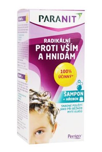 Paranit Šampon+hřeben na vši radikální 100ml