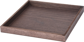 Dekorativní dřevěný tác 30x30 cm, hnědý