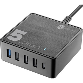 Cellularline Multipower 5 Fast+ síťový napájecí černý