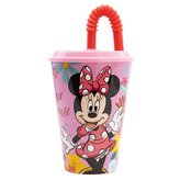 KELÍMEK S BRČKEM MINNIE 430 ML, PLAST