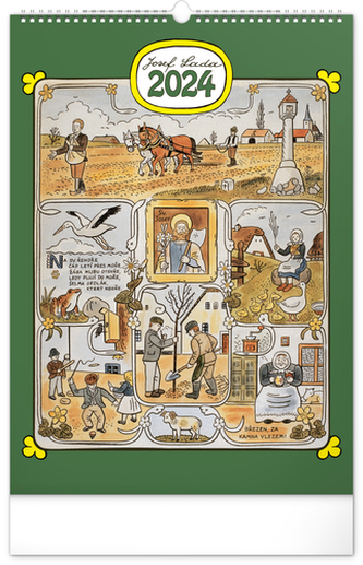 Kalendář 2024 nástěnný: Josef Lada - Měsíce, 33 × 46 cm