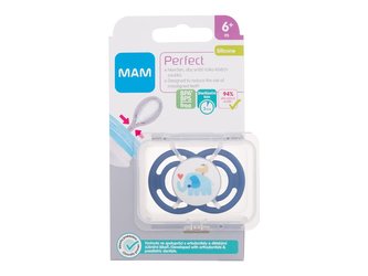 MAM Perfect Dudlík Silicone Pacifier 1 ks 6m+ Elephant pro děti
