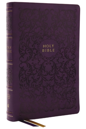 KJV Holy Bible, Center-Column Reference Bible, Leathersoft, Purple, 73,000+ Cross References, Red Letter, Comfort Print: