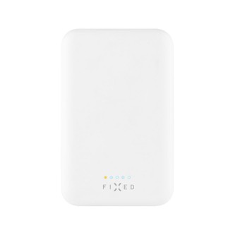FIXED MagZen powerbanka s bezdrátovým nabíjením a Magsafe, 6000 mAh, bílá