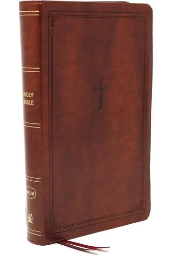 Nkjv, Reference Bible, Personal Size Large Print, Leathersoft, Brown, Red Letter Edition, Comfort Print: Holy Bible, New King Ja
