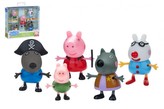 PEPPA PIG - maškarní šaty, 5 figurek