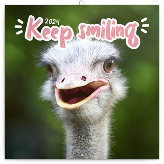 Kalendář 2024 poznámkový: Úsměv, prosím, 30 × 30 cm