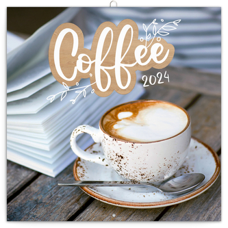Kalendář 2024 poznámkový: Káva, voňavý, 30 × 30 cm