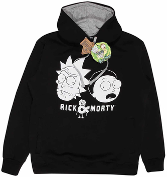 Pánská mikina Rick and Morty: Pair (L) černá bavlna polyester
