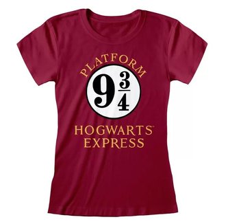 Dámské tričko Harry Potter: Hogwarts Express - vlak do Bradavic (XL) červené bavlna