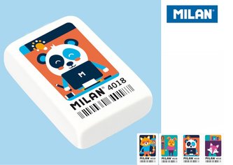 Gumka duża nadruk Fauna (18szt) MILAN