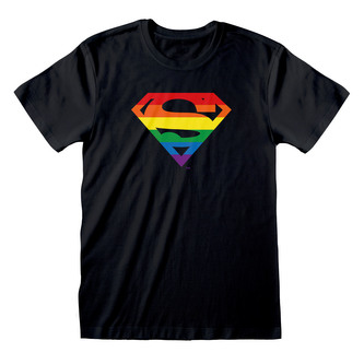 Pánské tričko DC Comics|Superman: Logo Pride (M) černá bavlna