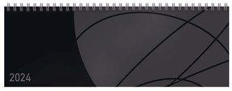 Tischquerkalender Professional Colourlux schwarz 2024