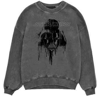 Pánská mikina Star Wars|Hvězdné války: Dripping Darth Vader (M) šedá bavlna polyester
