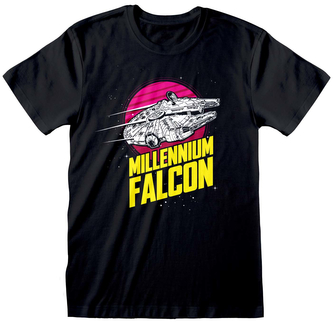 Pánské tričko Star Wars|Hvězdné Války: Millenium Falcon Circle (XL) černé bavlna