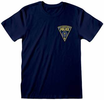 Pánské tričko Netflix|Stranger Things: Hawkins Police Badge (S) modrá bavlna