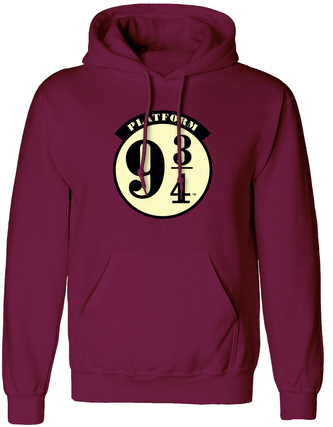 Pánská mikina Harry Potter: Nástupiště 9 3/4 (M) vínová