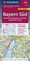 KOMPASS Großraum-Radtourenkarte 3712 Bayern Süd, Oberbayern, Chiemsee, Ingolstadt, Passau, München 1:125.000