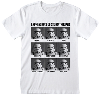 Pánské tričko Star Wars|Hvězdné války: Expressions Of Stormtrooper (S) bílá bavlna