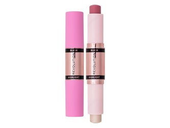 Revolution Tvářenka a rozjasňovač 2v1 (Blush & Highlight Stick) 8,6 g Odstín Mauve Glow woman