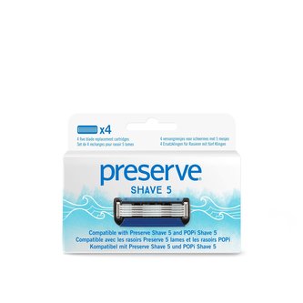 Preserve Náhradní břity k holicímu strojku Shave 5 (4 ks)
