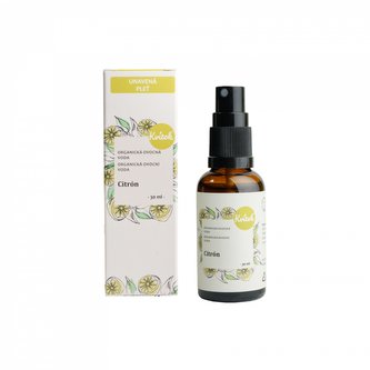 Kvitok Ovocná voda - citron BIO 30 ml