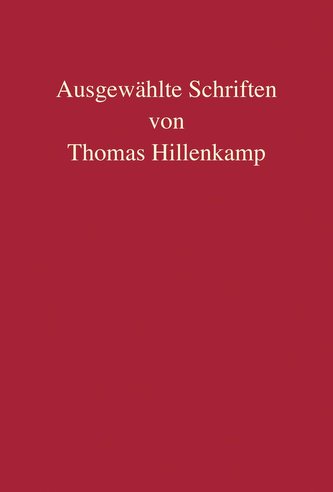 Ausgewählte Schriften von Thomas Hillenkamp