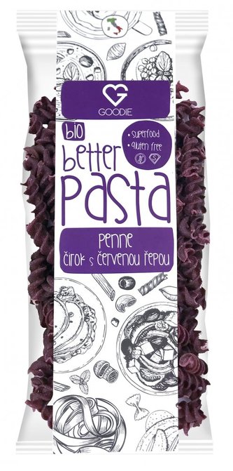 Těstoviny superfood - Čirok s červenou řepou - Fusilli BIO 250 g