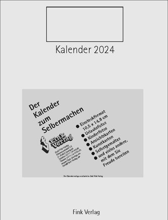 Kalender zum Selbermachen 2024