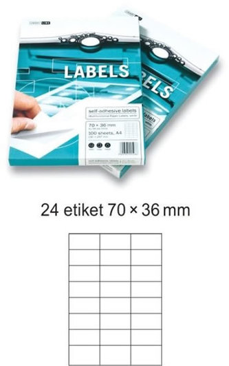 Etikety EUROLABELS - 24 etiket na A4 (100 ks), 140g