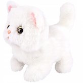 Interaktivní plyšové bílé kotě