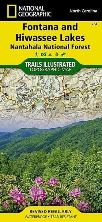 Fontana and Hiwassee Lakes Map [Nantahala National Forest]