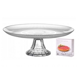 Podnos servírovací sklo ¤27cm na nožce  MAXX