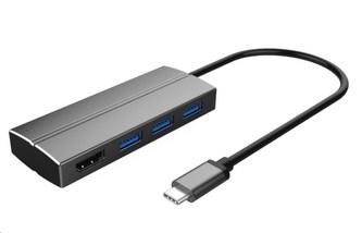PREMIUMCORD Adaptér USB 3.1 Type-C male na HDMI female + 3x USB 3.0, aluminum PREMIUMCORD Adaptér USB 3.1 Type-C male na HDMI female + 3x USB 3.0, aluminum