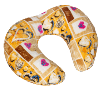 Polštářek cestovní podkova - srdce - 30x35 cm