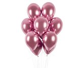 Balony chromowane różowe 33cm 50szt