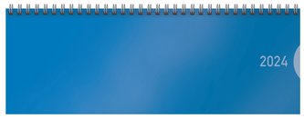 Tischquerkalender Classic Colourlux blau 2024