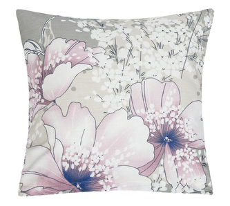 Povláček bavlněný - šedý ibišek - 40x40cm