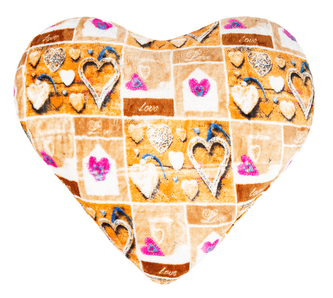 SRDCE - béžová srdíčka - 42x48 cm