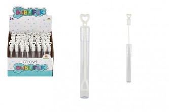 Bublifuk mini 5 ml gelový bílý svatební 10,5cm 1 ks