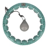 FH03 ZELENÁ MASÁŽNÍ HULA HOOP OBRUČ SE ZÁVAŽÍM A POČÍTADLEM