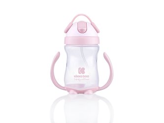 Hrnek se silikonovým brčkem 300ml 12m+ Pink