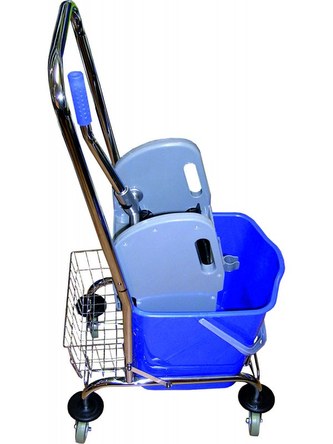 Vozík úklidový chrom 1x23L překlápěcí  EKONOMY